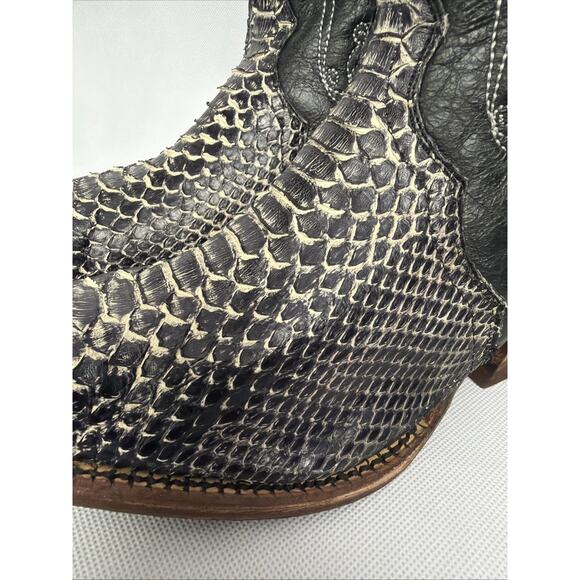 J.B. Dillon Men\'s Reserve Python JBR 1646 Black Cowboy Western Boots Size 9.5 B main image 8